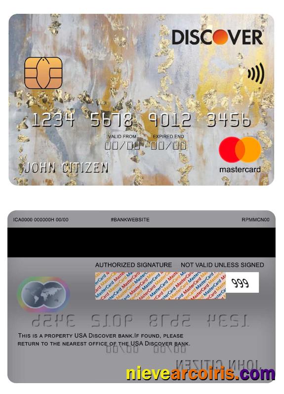 USA Discover bank mastercard
